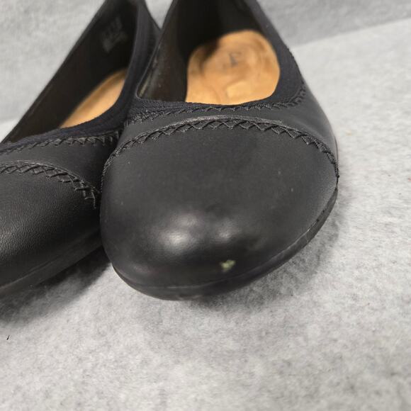 Clarks Black Sara Bay Flats Size 8 - Picture 4 of 9